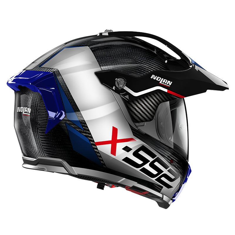 Nolan X-552 Ultra Carbon Dinamo N-Com Adventure Helmet Carbon / White / Blue / Red