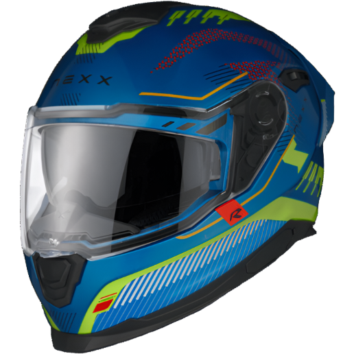 Nexx Y.100R Baron Full Face Helmet Sky Blue / Neon