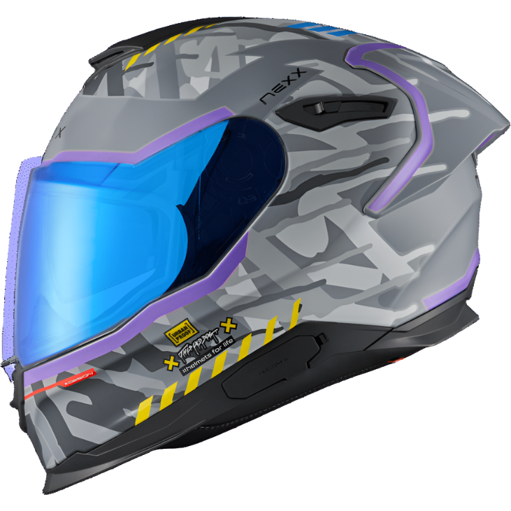 Nexx Y.100R Urbangram Full Face Helmet Matt Nardo Grey