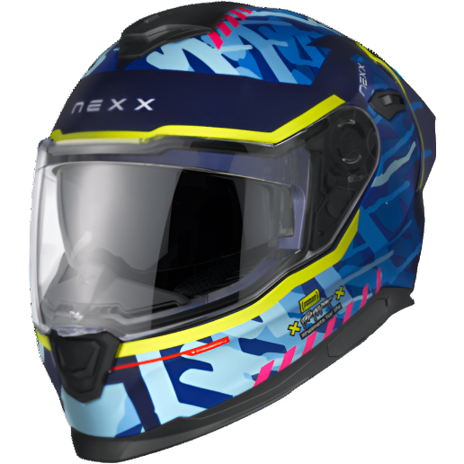 Nexx Y.100R Urbangram Full Face Helmet Matt Indigo Blue - FREE UK Shipping, FREE 365 Day Returns | Moto Central