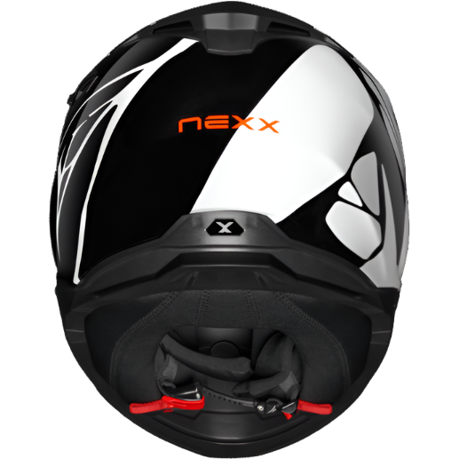 Nexx Y.100 B-Side Full Face Helmet Black / White - FREE UK Shipping, FREE 365 Day Returns | Moto Central