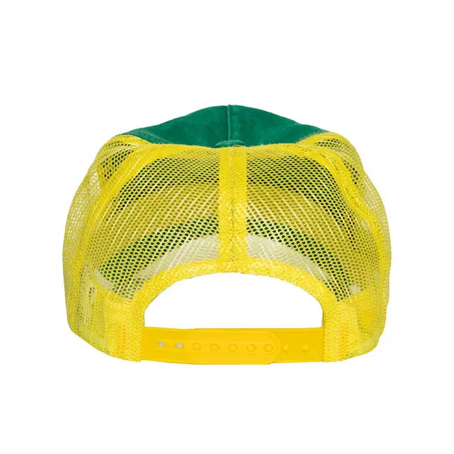 King Kerosin Garage Built Cap Green / Yellow  - FREE UK Shipping, FREE 365 Day Returns | Moto Central