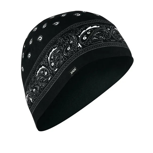 ZAN Headgear Helmet Beanie Sportflexr Black Paisley  - FREE UK Shipping, FREE 365 Day Returns | Moto Central