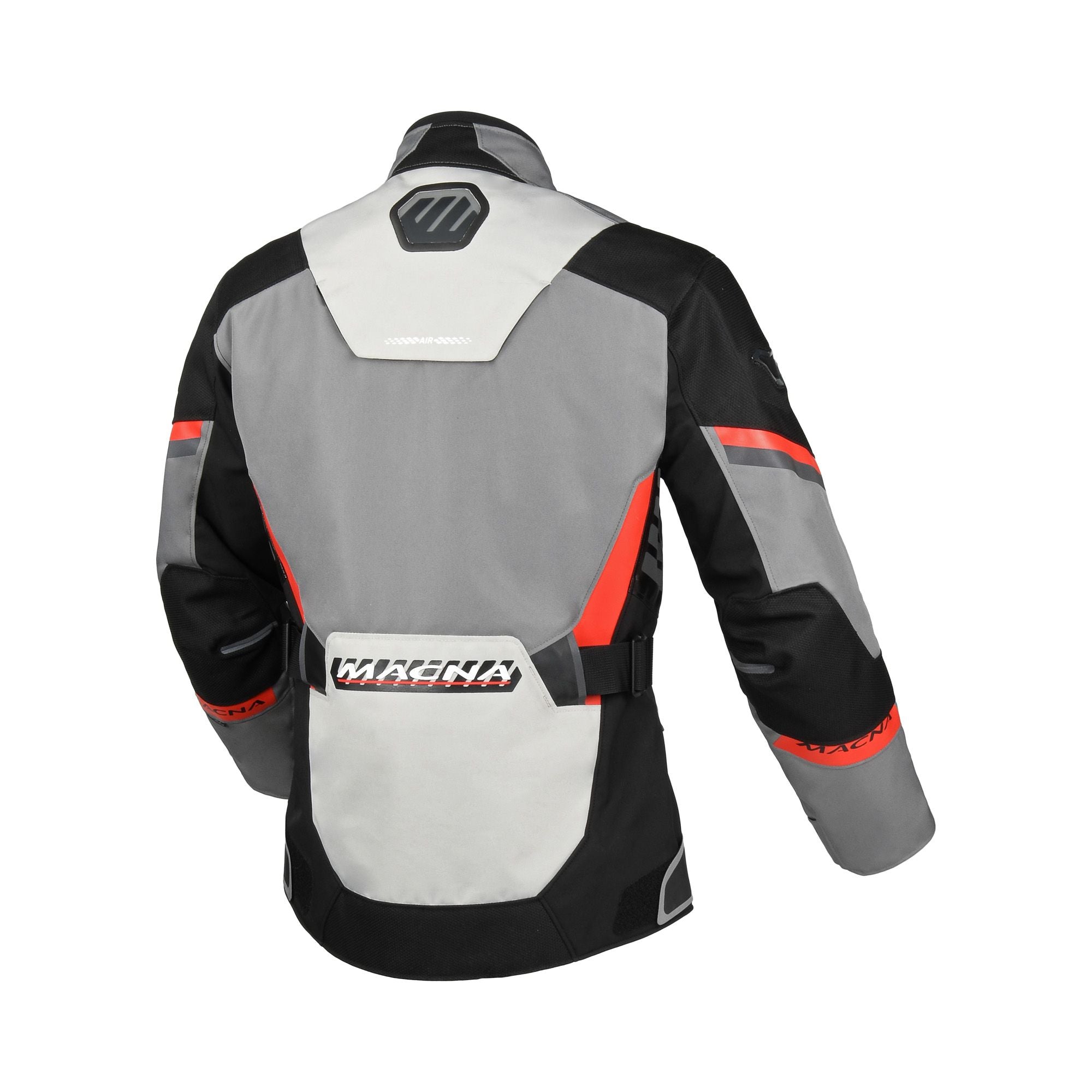 Macna Zastra Ladies Textile Jacket Grey / Black / Red - FREE UK Shipping, FREE 365 Day Returns | Moto Central