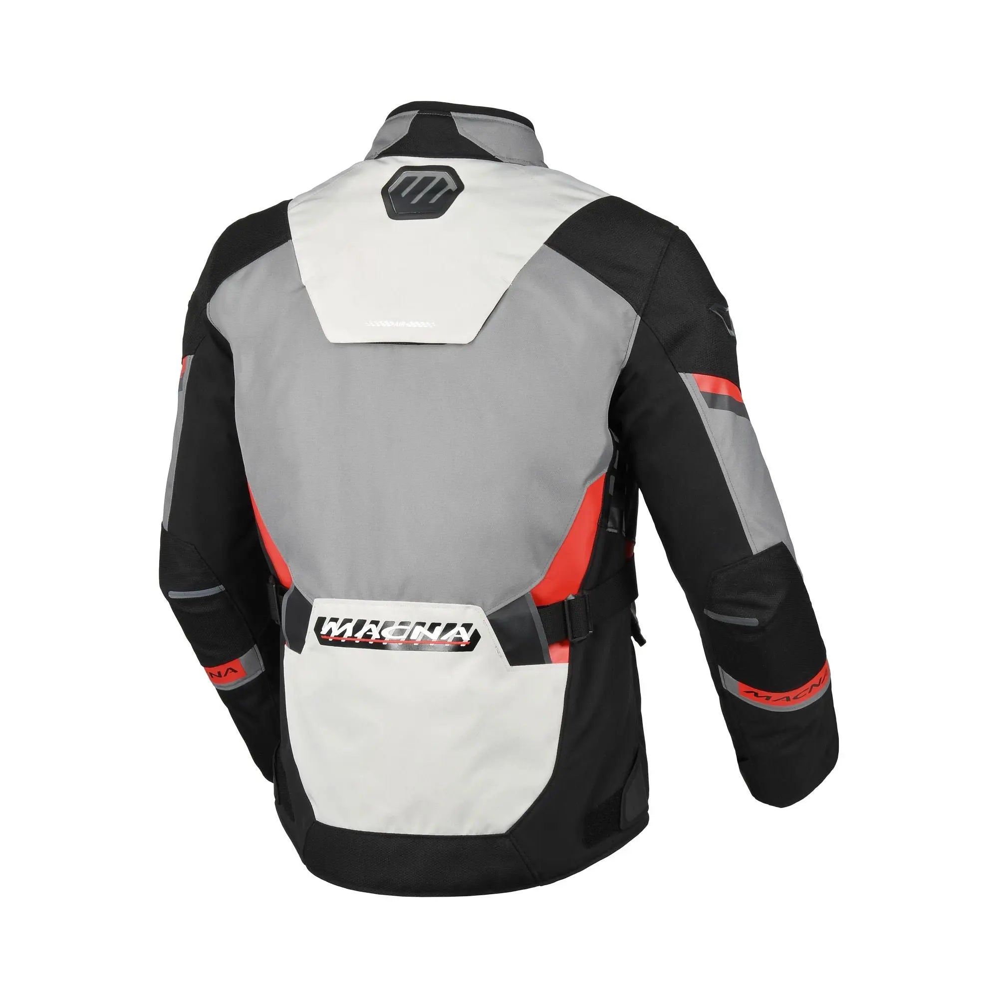 Macna Zastro Textile Jacket Grey / Black / Red - FREE UK Shipping, FREE 365 Day Returns | Moto Central