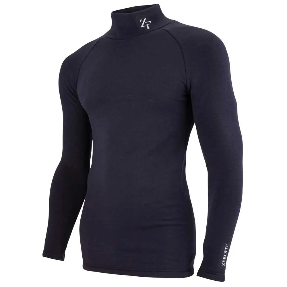 ZeroFit Ultimate Heatrub Long Sleeves Base Layer T-Shirt Navy FREE UK Delivery, FREE 365 Day Returns | Moto Central