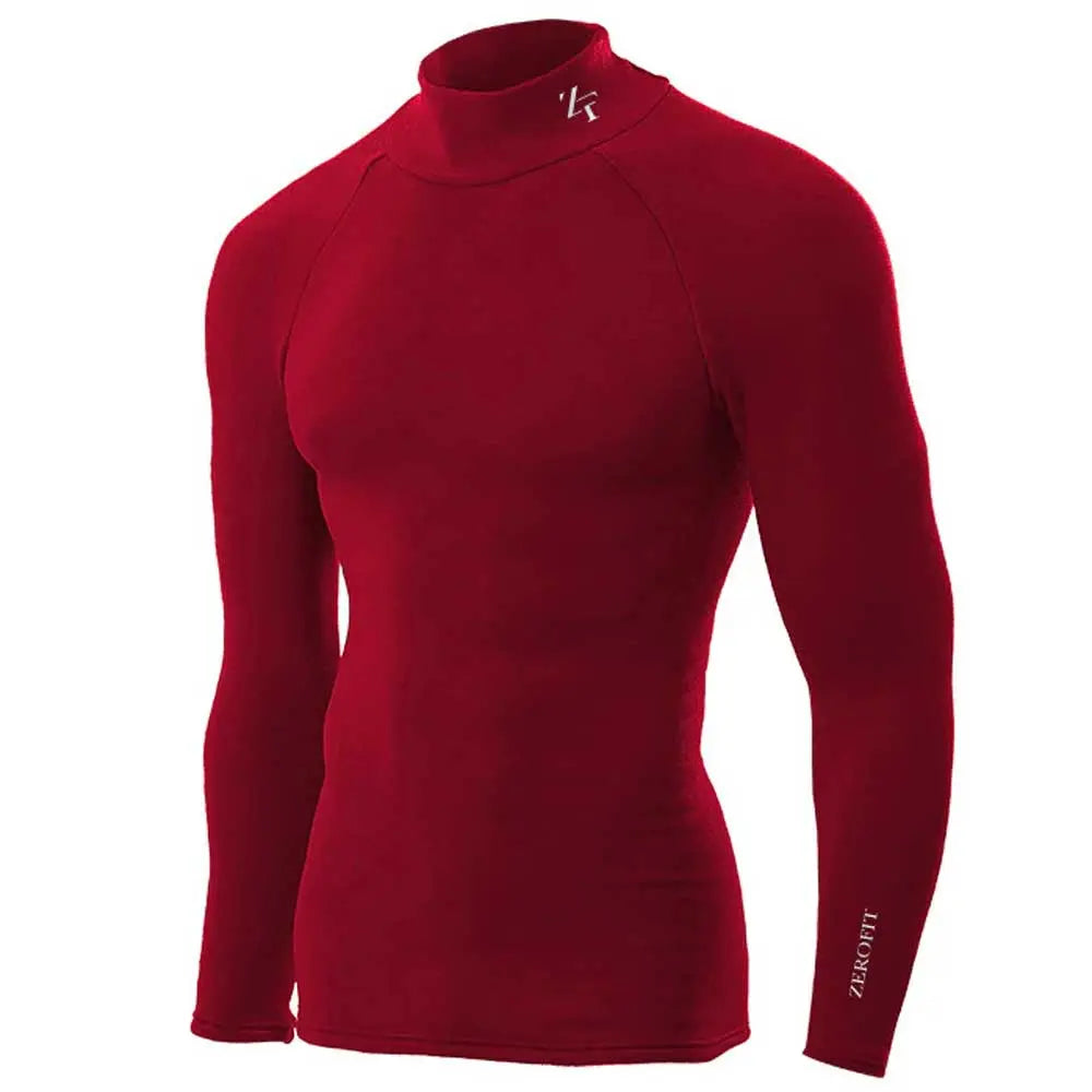 ZeroFit Ultimate Heatrub Long Sleeves Base Layer T-Shirt Red FREE UK Delivery, FREE 365 Day Returns | Moto Central