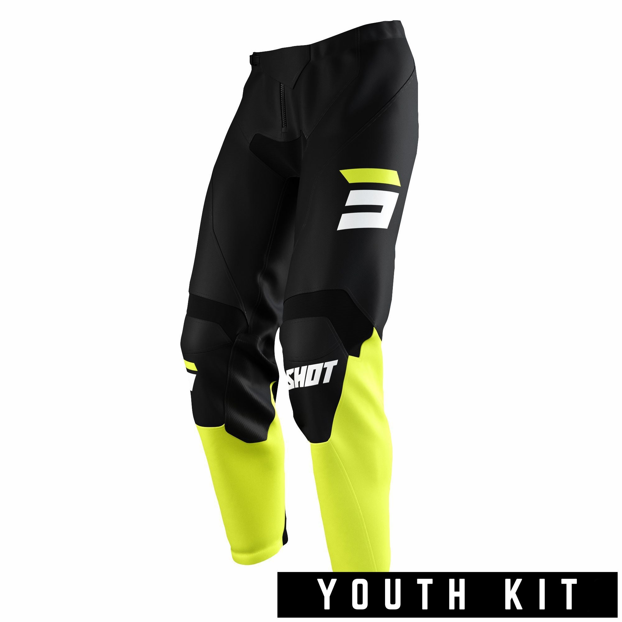 Shot Raw Youth Trouser Burst Neon Yellow  - FREE UK Delivery - Moto Central