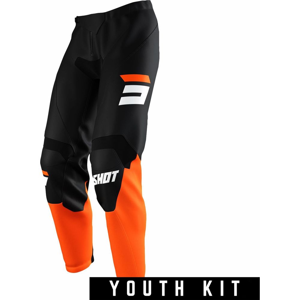 Shot Raw MX Youth Trouser Burst Orange