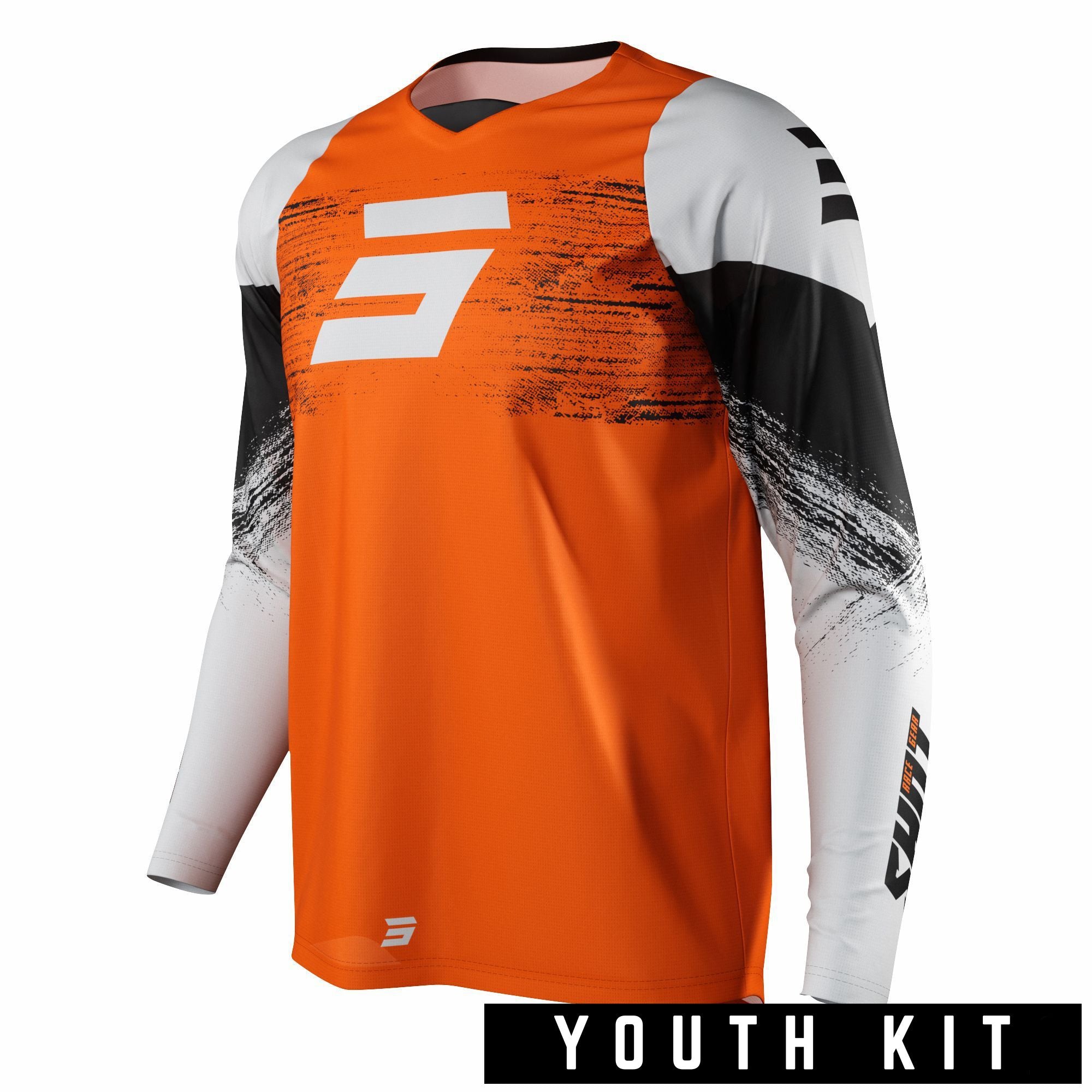 Shot Raw Youth Jersey Burst Orange  - FREE UK Delivery - Moto Central