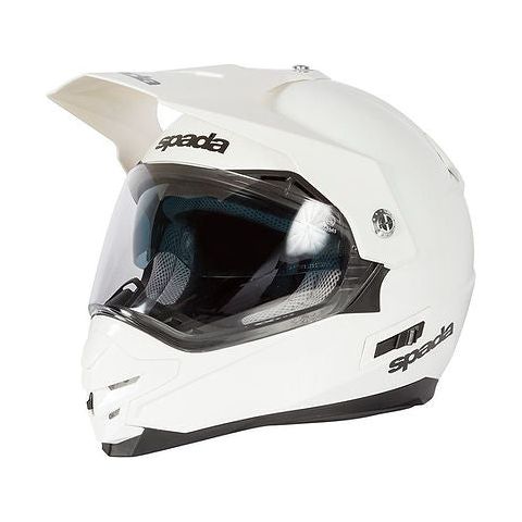 Spada Intrepid Plain Full Face Helmet Pearl White  - FREE UK Shipping, FREE 365 Day Returns | Moto Central