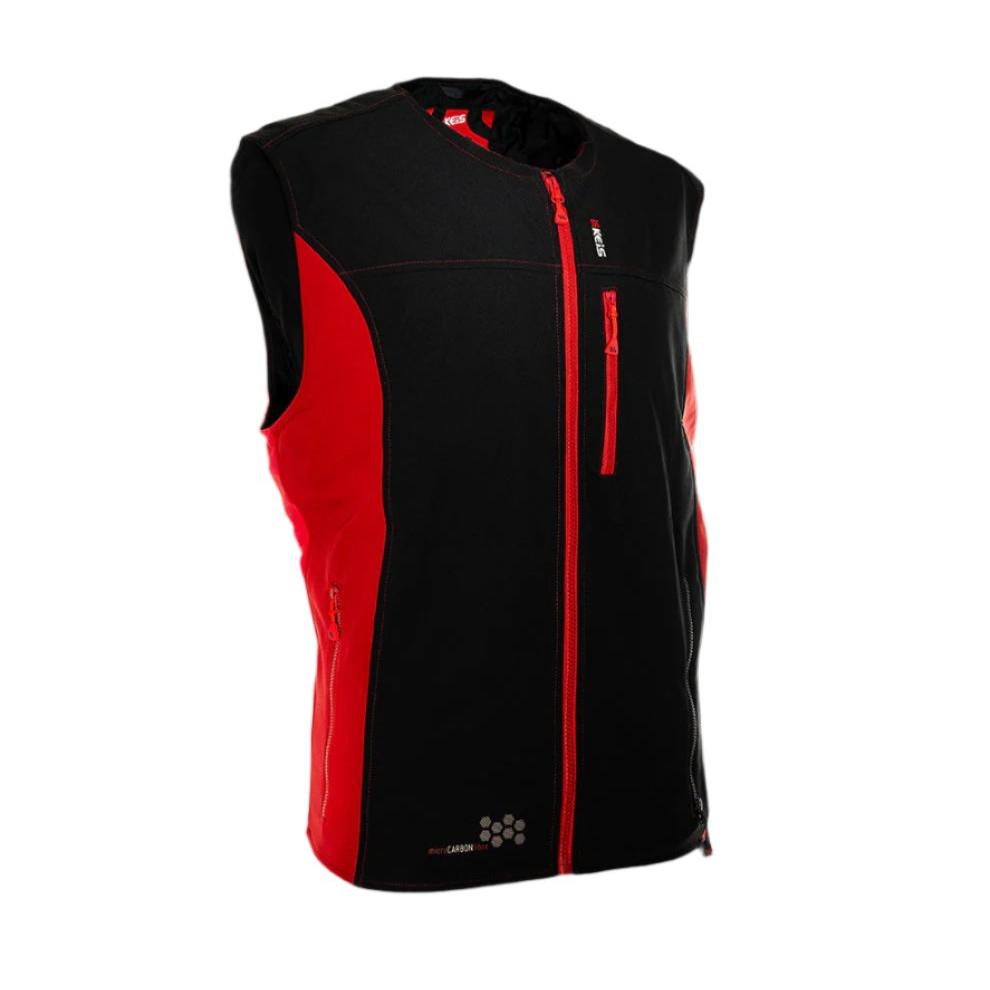 Keis B501WR Premium Ladies Heated Body Warmer Black / Red