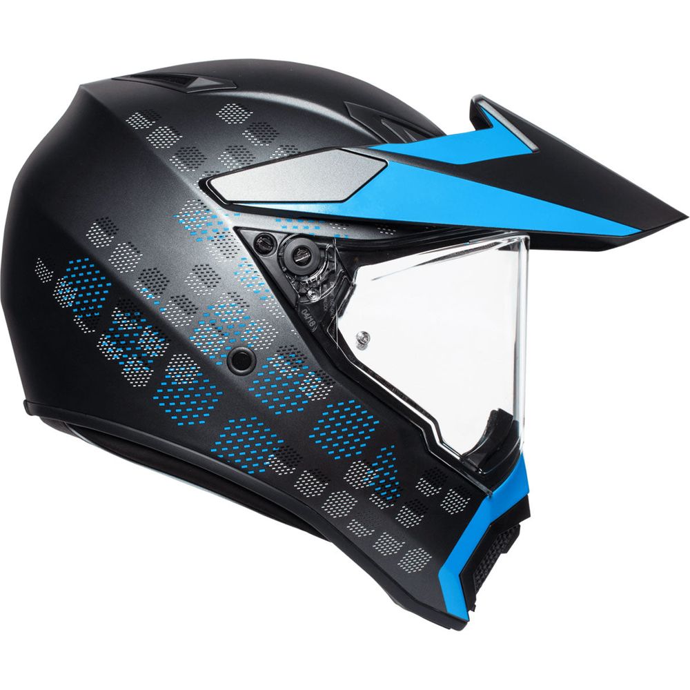 AGV AX9 Antartica Full Face Helmet Matt Black / Cyan