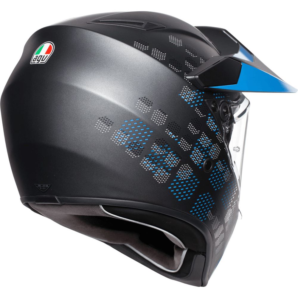 AGV AX9 Antartica Full Face Helmet Matt Black / Cyan