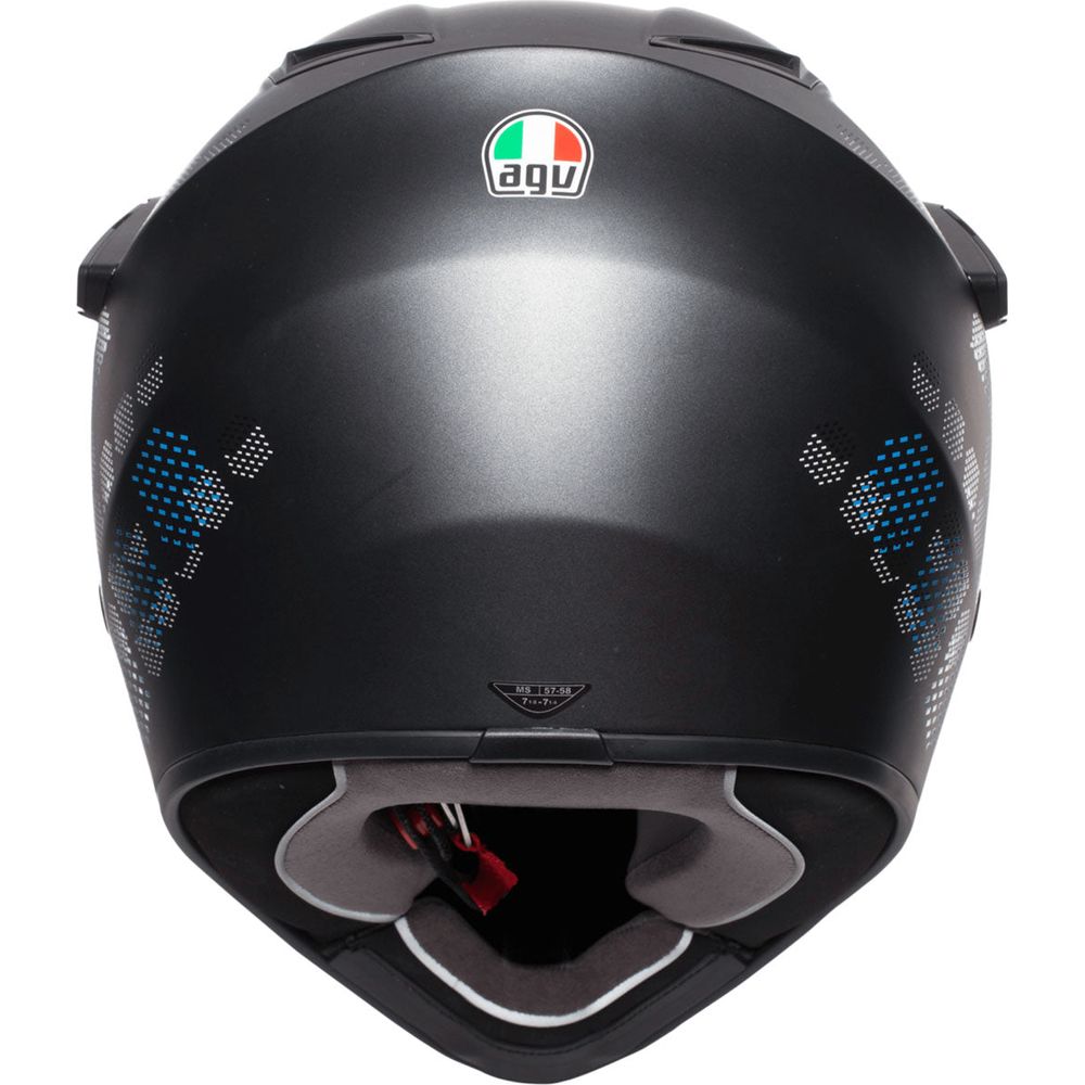 AGV AX9 Antartica Full Face Helmet Matt Black / Cyan