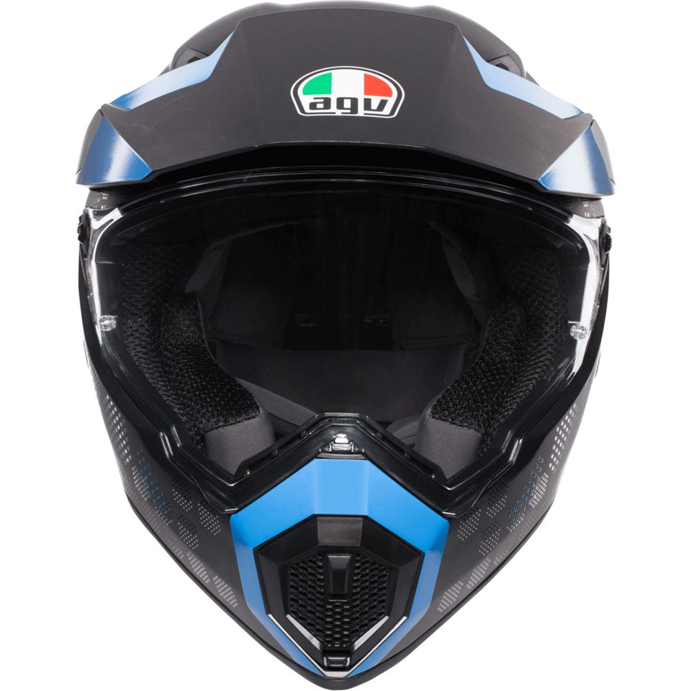 AGV AX9 Antartica Full Face Helmet Matt Black / Cyan