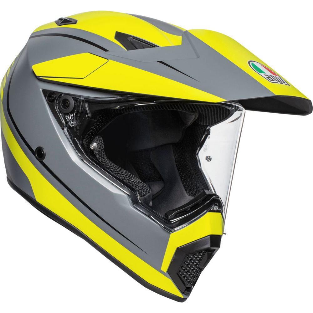 AGV AX9 Pacific Road Full Face Helmet Matt Grey / Fluo Yellow / Black