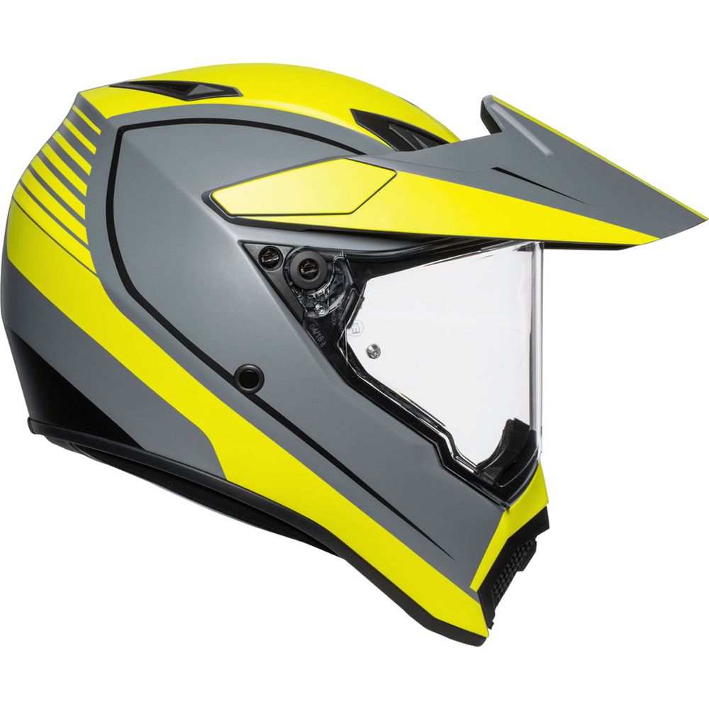 AGV AX9 Pacific Road Full Face Helmet Matt Grey / Fluo Yellow / Black - FREE UK Shipping, FREE 365 Day Returns | Moto Central