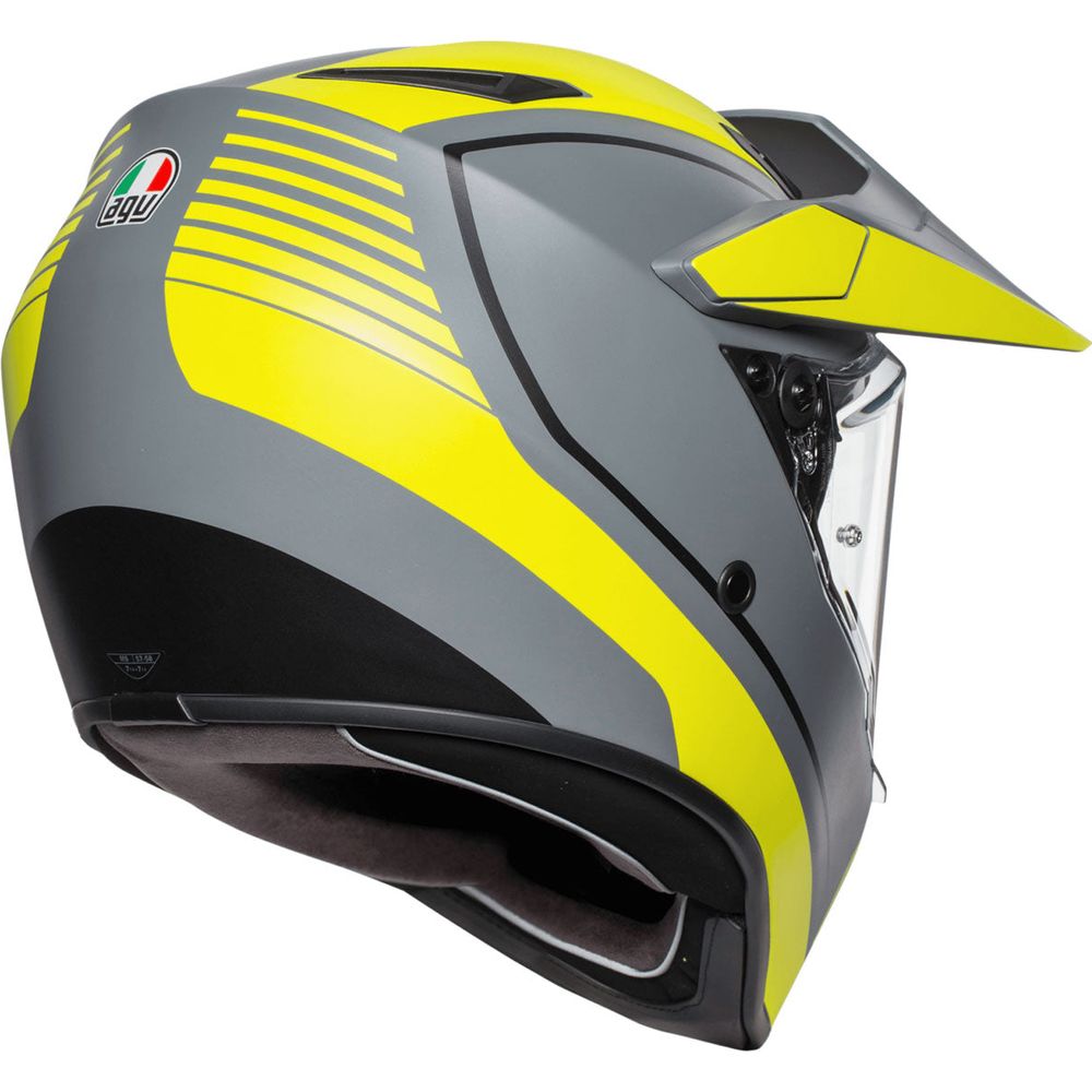 AGV AX9 Pacific Road Full Face Helmet Matt Grey / Fluo Yellow / Black - FREE UK Shipping, FREE 365 Day Returns | Moto Central