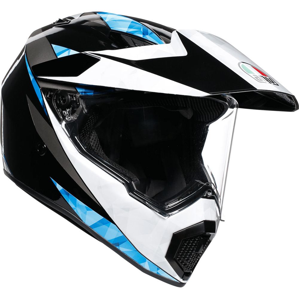 AGV AX9 North Full Face Helmet Black / White / Cyan