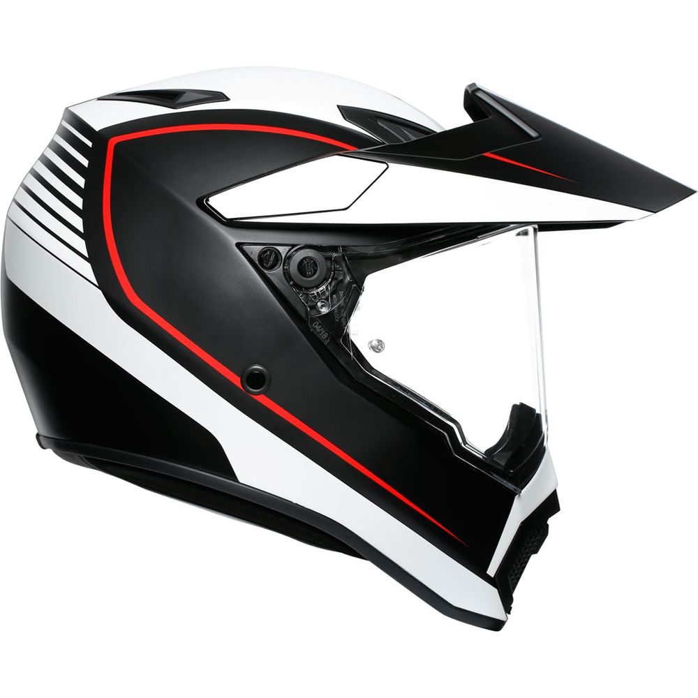 AGV AX9 Pacific Road Full Face Helmet Matt Black / White / Red - FREE UK Shipping, FREE 365 Day Returns | Moto Central