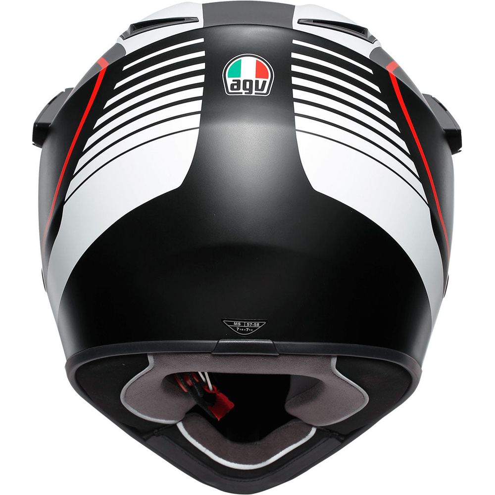 AGV AX9 Pacific Road Full Face Helmet Matt Black / White / Red - FREE UK Shipping, FREE 365 Day Returns | Moto Central