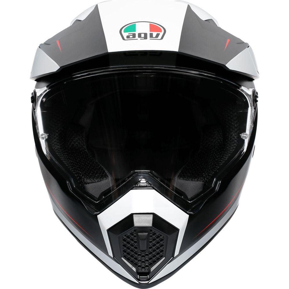 AGV AX9 Pacific Road Full Face Helmet Matt Black / White / Red - FREE UK Shipping, FREE 365 Day Returns | Moto Central