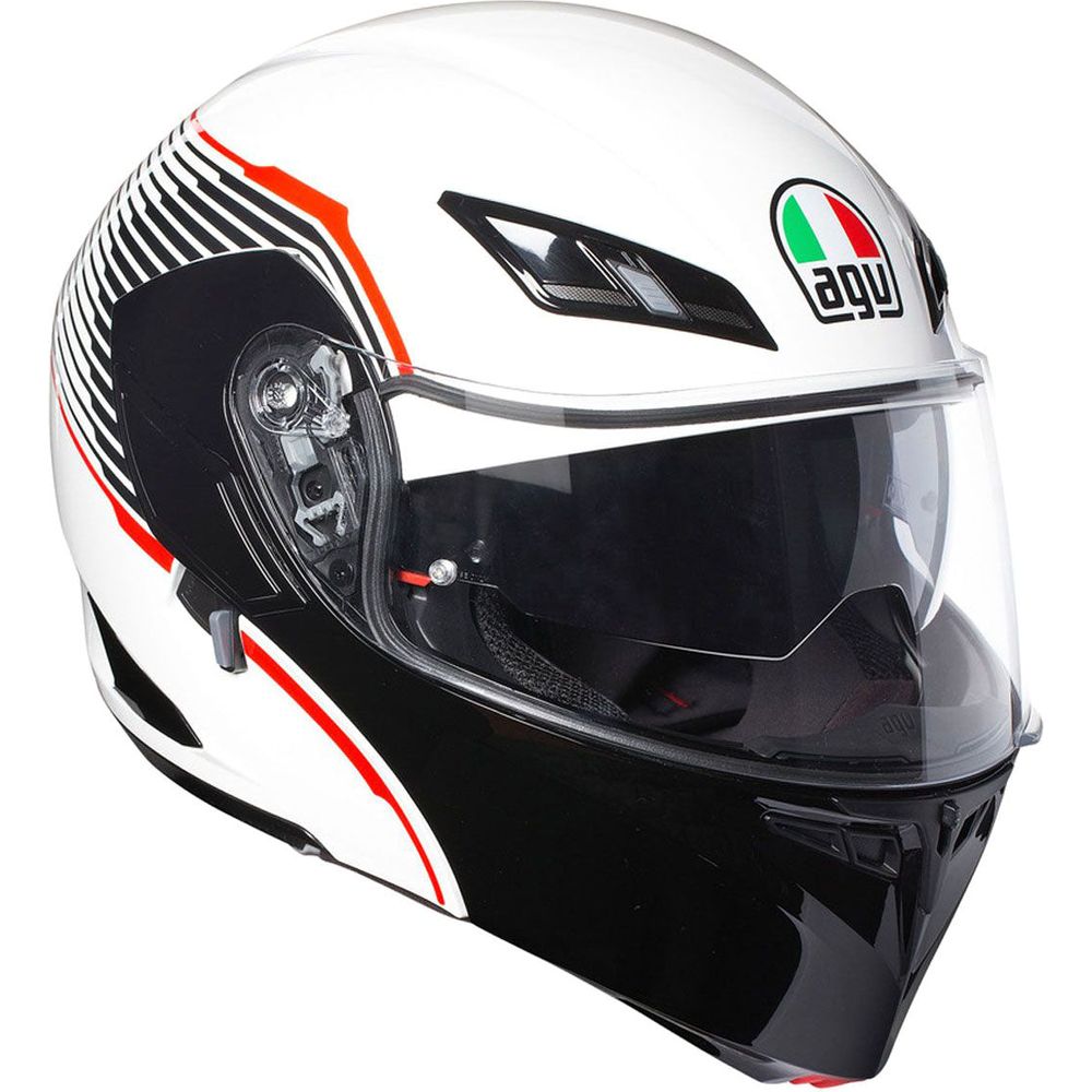 AGV Compact-ST Vermont Flip Up Helmet White / Black / Red