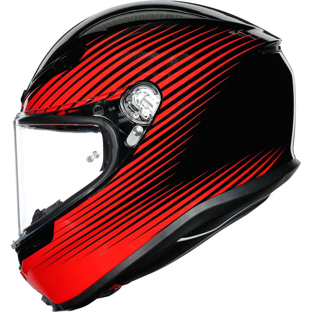 AGV K6 Full Face Helmet Rush Black / Red  - FREE UK Shipping, FREE 365 Day Returns | Moto Central