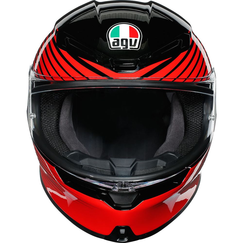 AGV K6 Full Face Helmet Rush Black / Red  - FREE UK Shipping, FREE 365 Day Returns | Moto Central