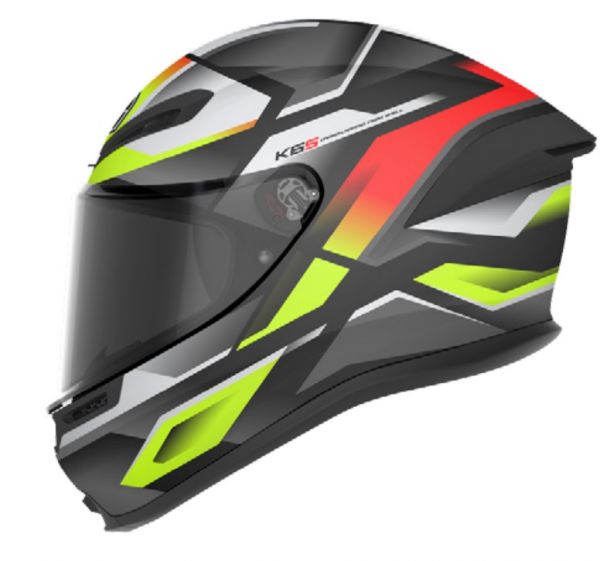 AGV K6-S Erazer Full Face Helmet Black / Red / Fluo Yellow