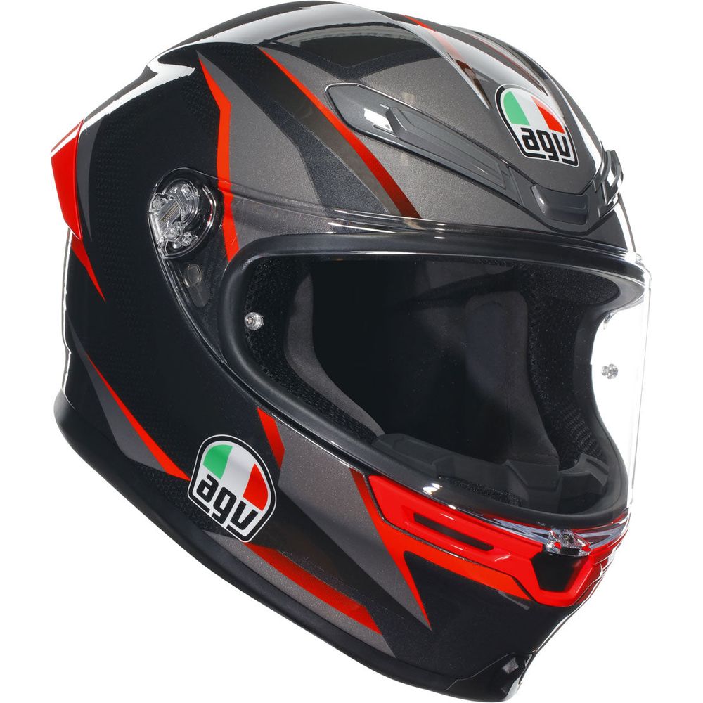 AGV K6-S Slashcut Full Face Helmet Black / Grey / Red