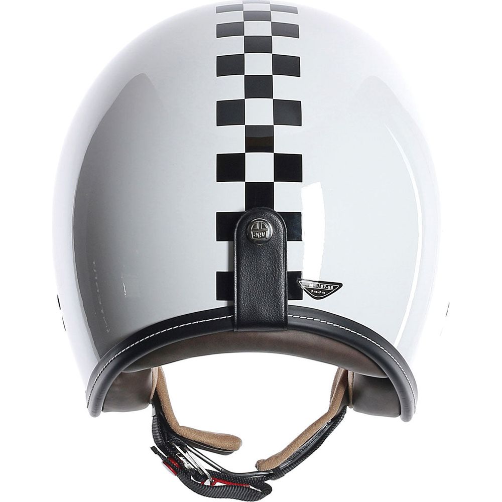 AGV RP60 Open Face Helmet Checker Flag White