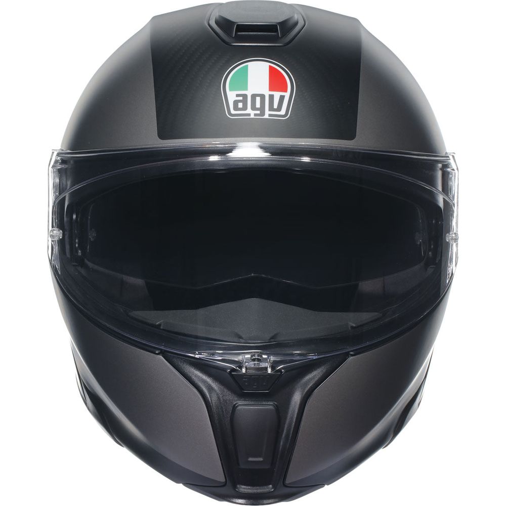 AGV Sports Modular Overlay Flip-Up Helmet Matt Grey / Silver - FREE UK Shipping, FREE 365 Day Returns | Moto Central