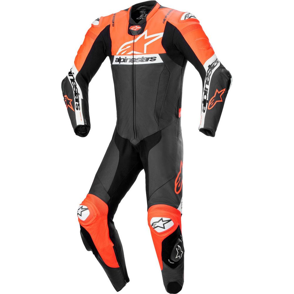 Alpinestars Missile V2 Ward One Piece Leather Suit Black / Fluo Red / White