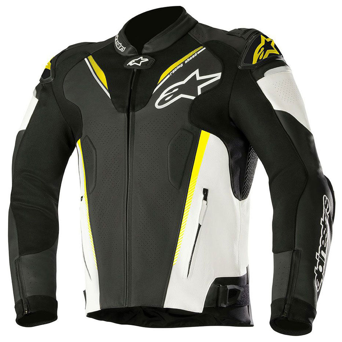 Alpinestars Atem V3 Leather Jacket Black / White / Fluo Yellow