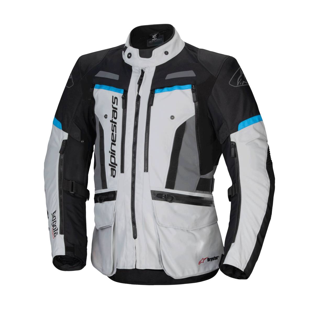 Alpinestars Bogota Pro Drystar All Season Textile Jacket Ice Grey / Black / Cyan