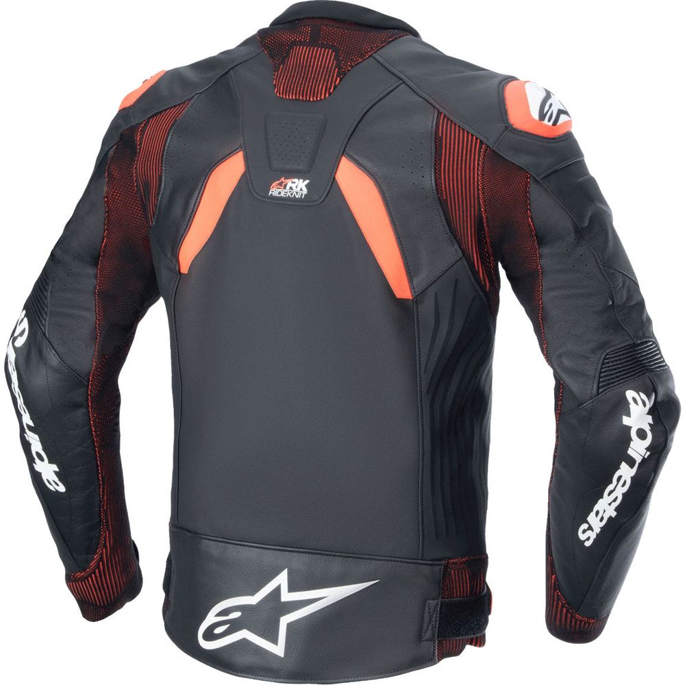 Alpinestars GP Plus R V4 Rideknit Leather Jacket Black / Fluo Red / White