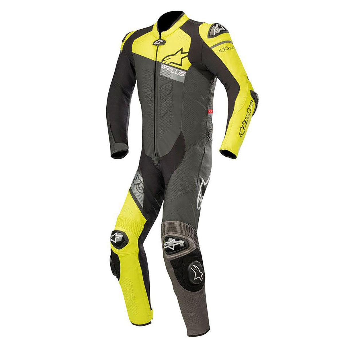 Alpinestars GP Plus Venom One Piece Leather Suit Black / White / Fluo Yellow