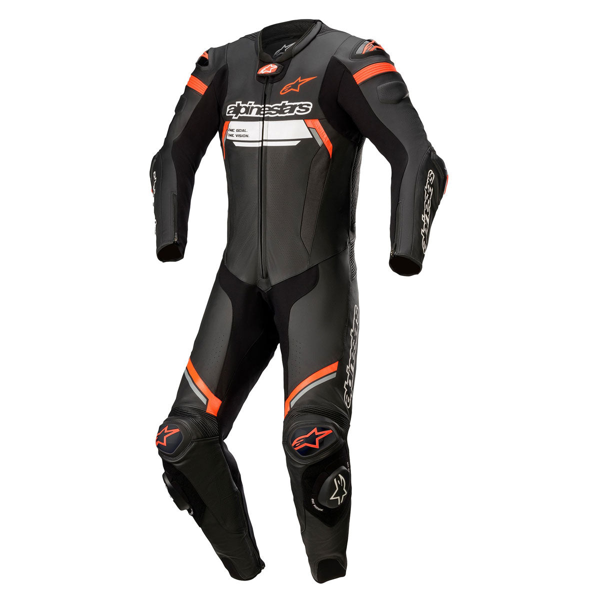 Alpinestars Missile V2 Ignition One Piece Leather Suit Fluo Red / Black