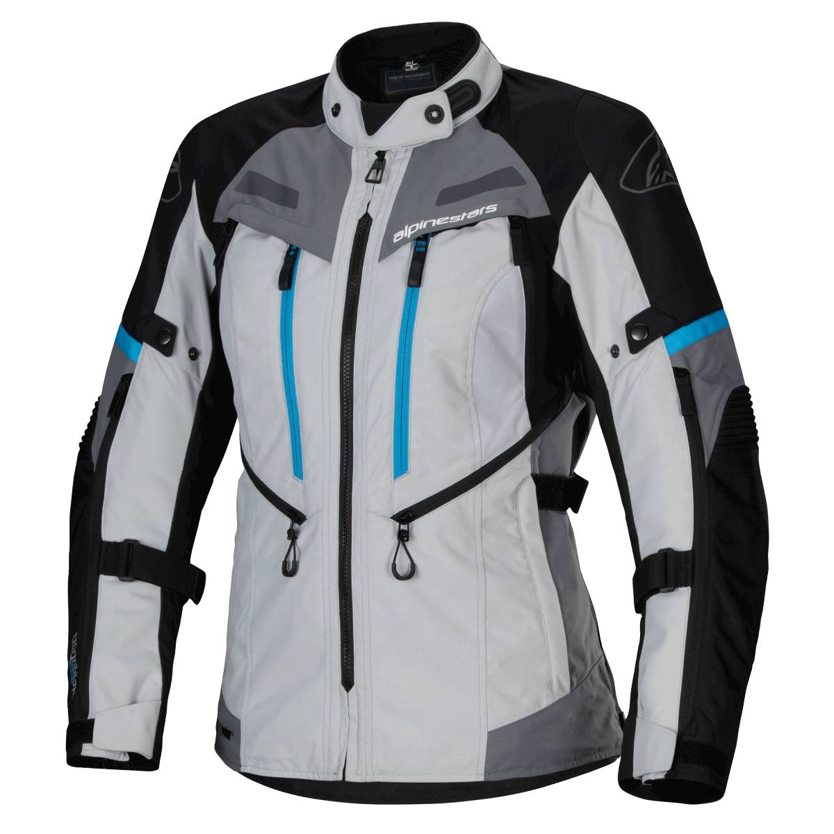 Alpinestars Stella Bogota Pro Drystar Ladies Textile Jacket Ice Grey / Black / Cyan