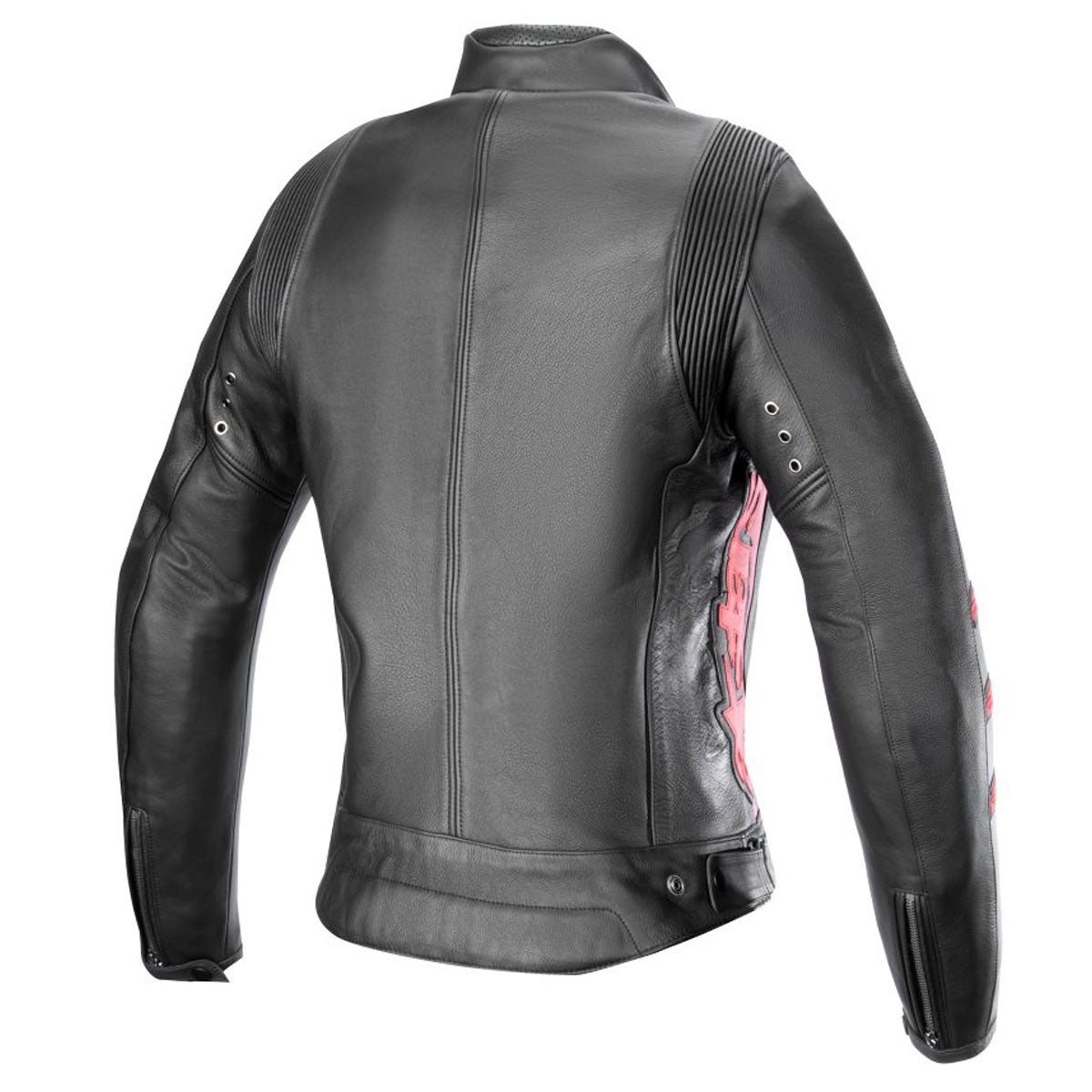 Alpinestars Stella Dyno Ladies Leather Jacket Black / Haute Red