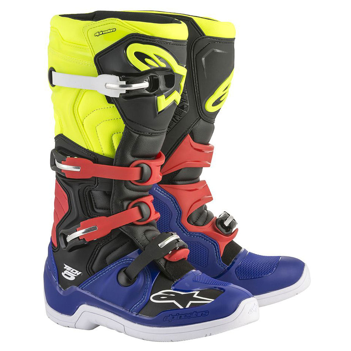 Alpinestars Tech 5 Boots Blue / Black / Fluo Yellow / Red