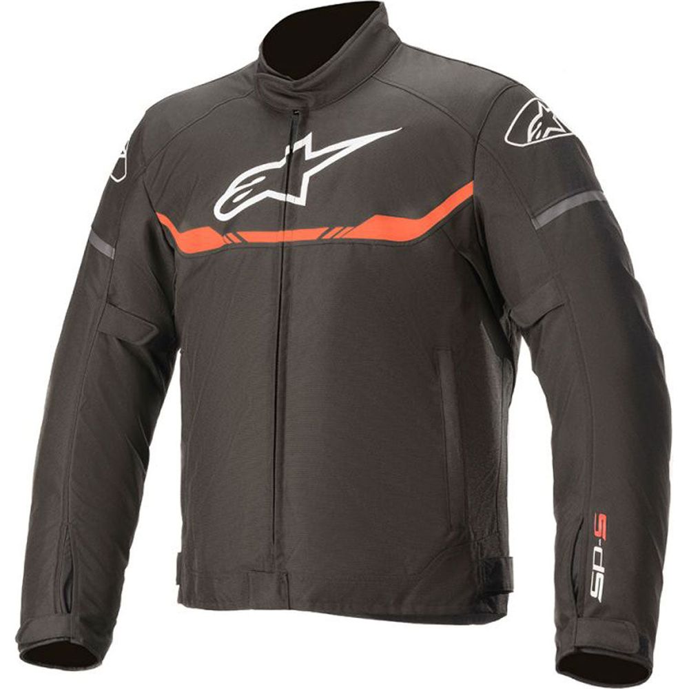 Alpinestars T SPS Waterproof Textile Jacket Black / Fluo Red