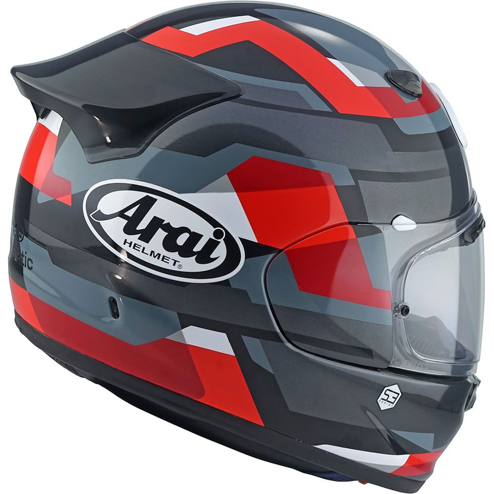 Arai Quantic Abstract Full Face Helmet Red / Grey - FREE UK Shipping, FREE 365 Day Returns | Moto Central