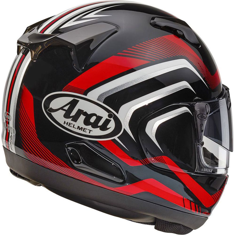 Arai QV Full Face Helmet Carve Red / Black - FREE UK Shipping, FREE 365 Day Returns | Moto Central