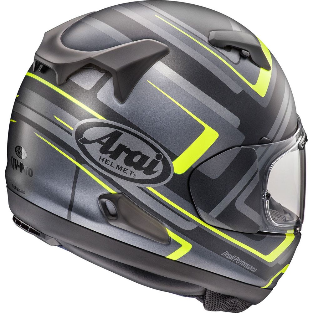 Arai QV Full Face Helmet Charged Yellow / Black - FREE UK Shipping, FREE 365 Day Returns | Moto Central