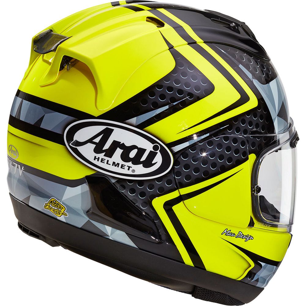 Arai RX 7V Full Face Helmet Dyno Fluo Yellow / Black - FREE UK Shipping, FREE 365 Day Returns | Moto Central