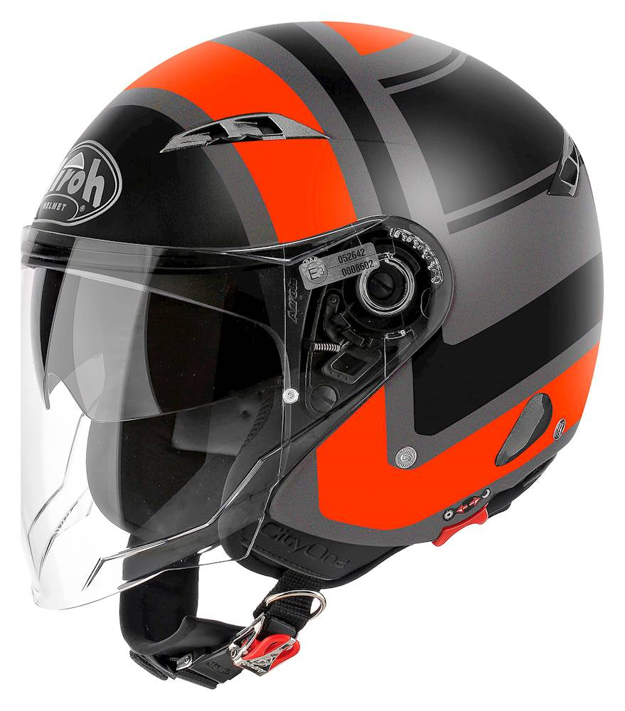 Airoh City One Jet Open Face Helmet Matt Wrap Orange  - FREE UK Delivery - Moto Central