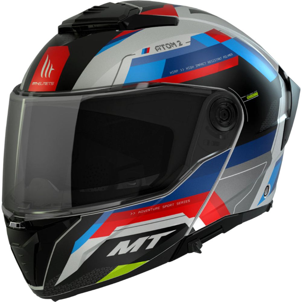 MT Atom 2 Bast B7 Flip-Up Helmet Gloss Red / White / Blue